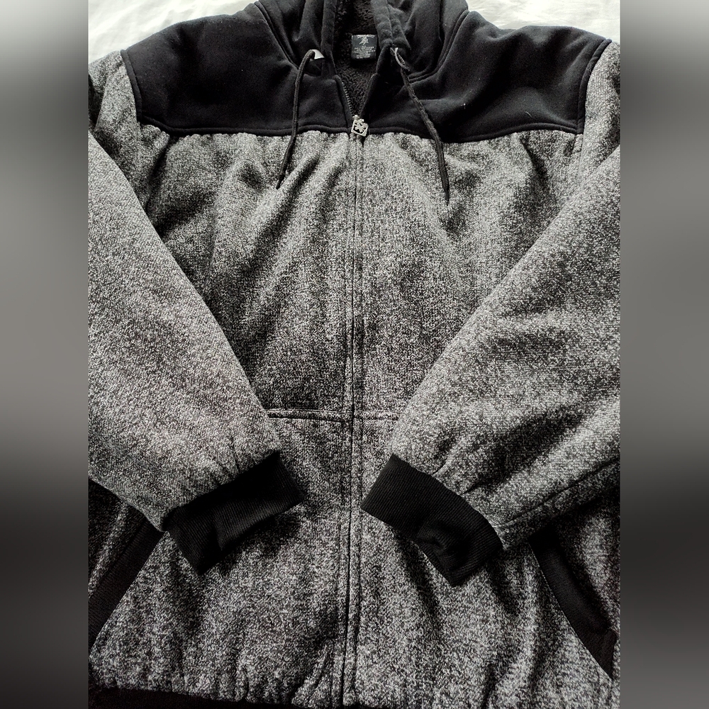 BLUE GEAR Men's Hooded Full Zip Heavyweight Coat. Size 4XL.